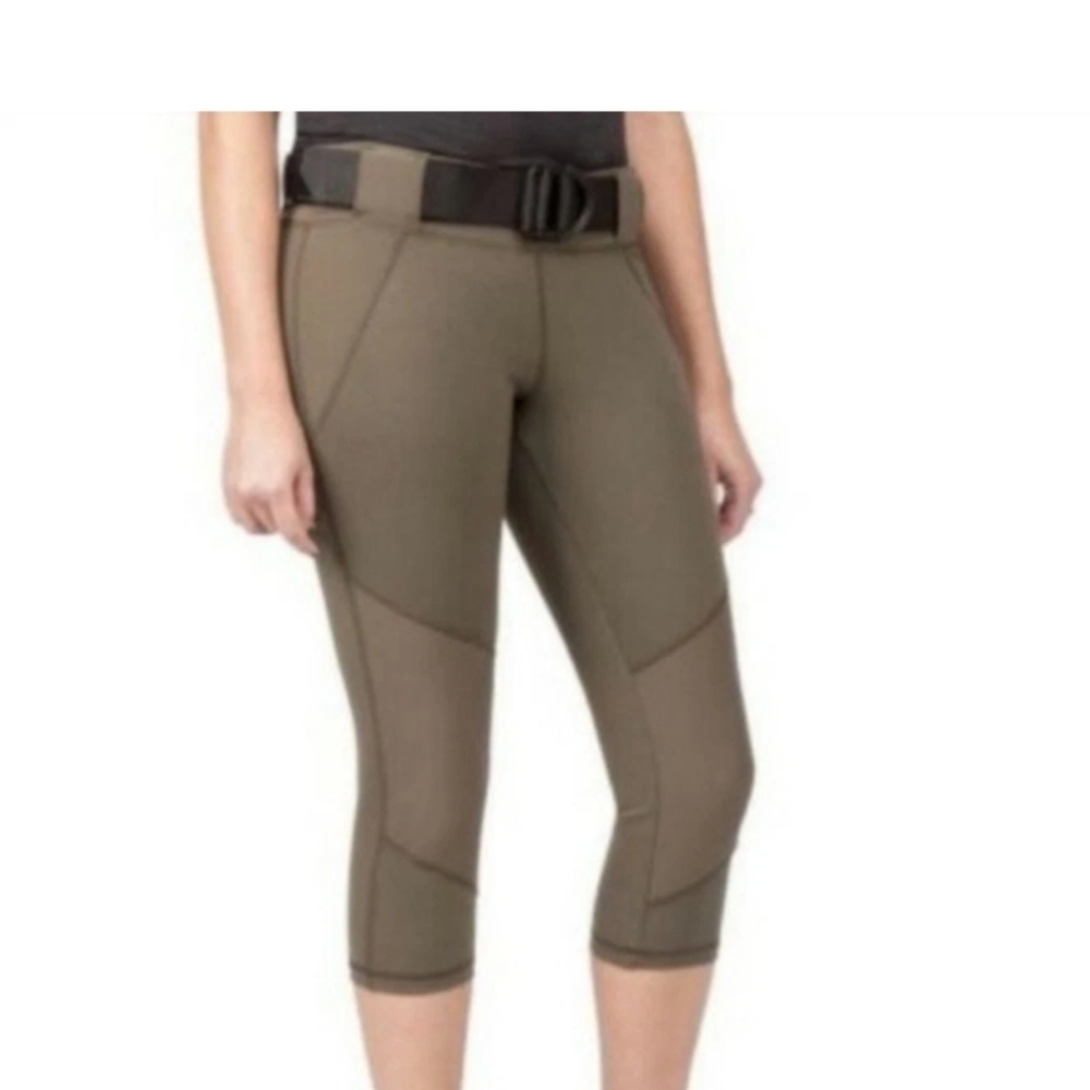 5.11 Tactical Raven Range Cropped Capri Tight Leggings Army Green Women's Small